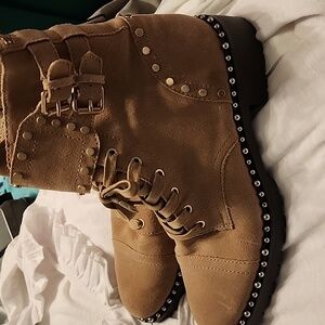 Sam Edelman Tan Combat Boots
